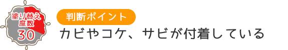 カビやコケ、サビが付着